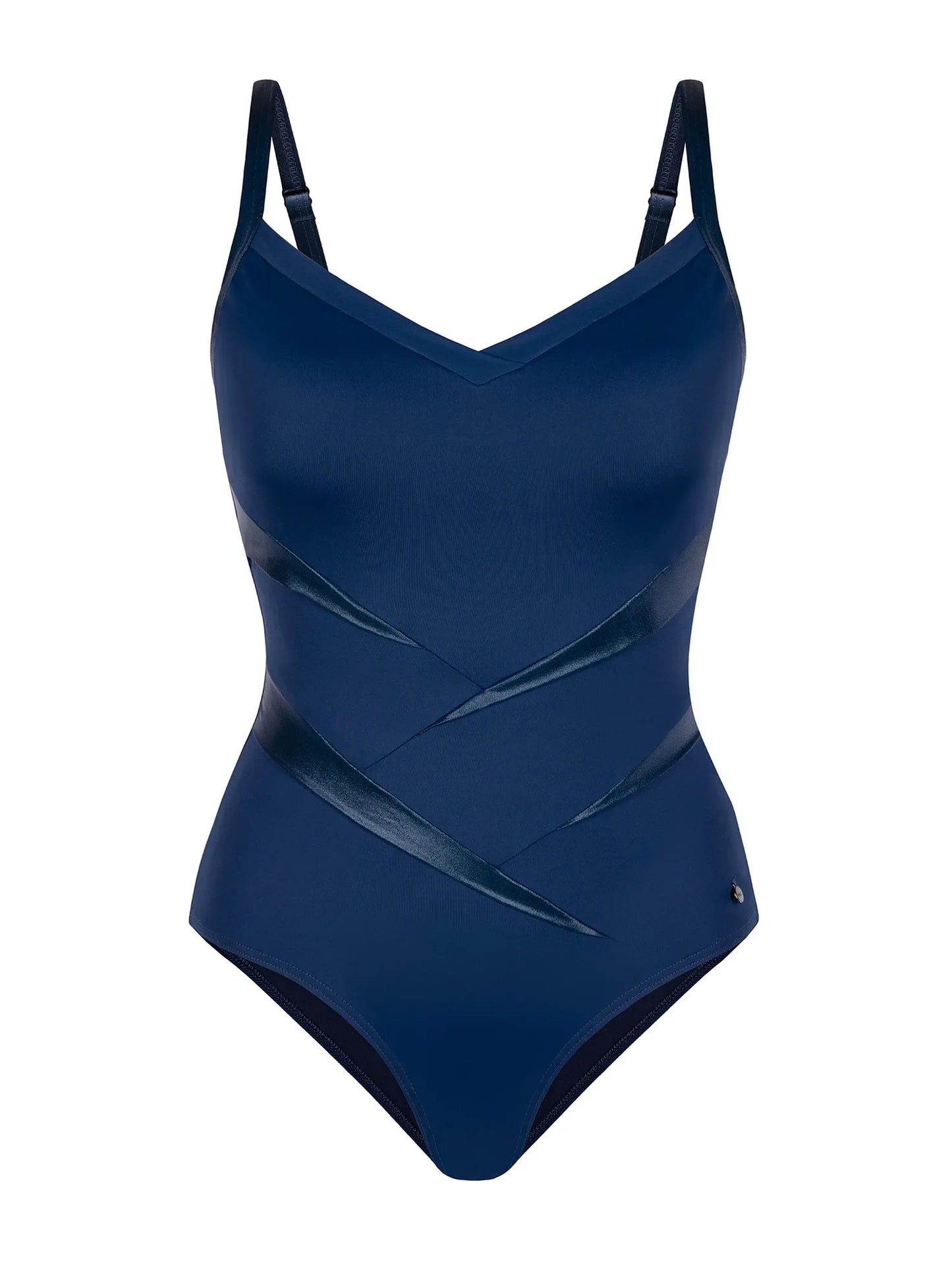Badeanzug F31/839S – Figurformender Damen Badeanzug in Dunkelblau