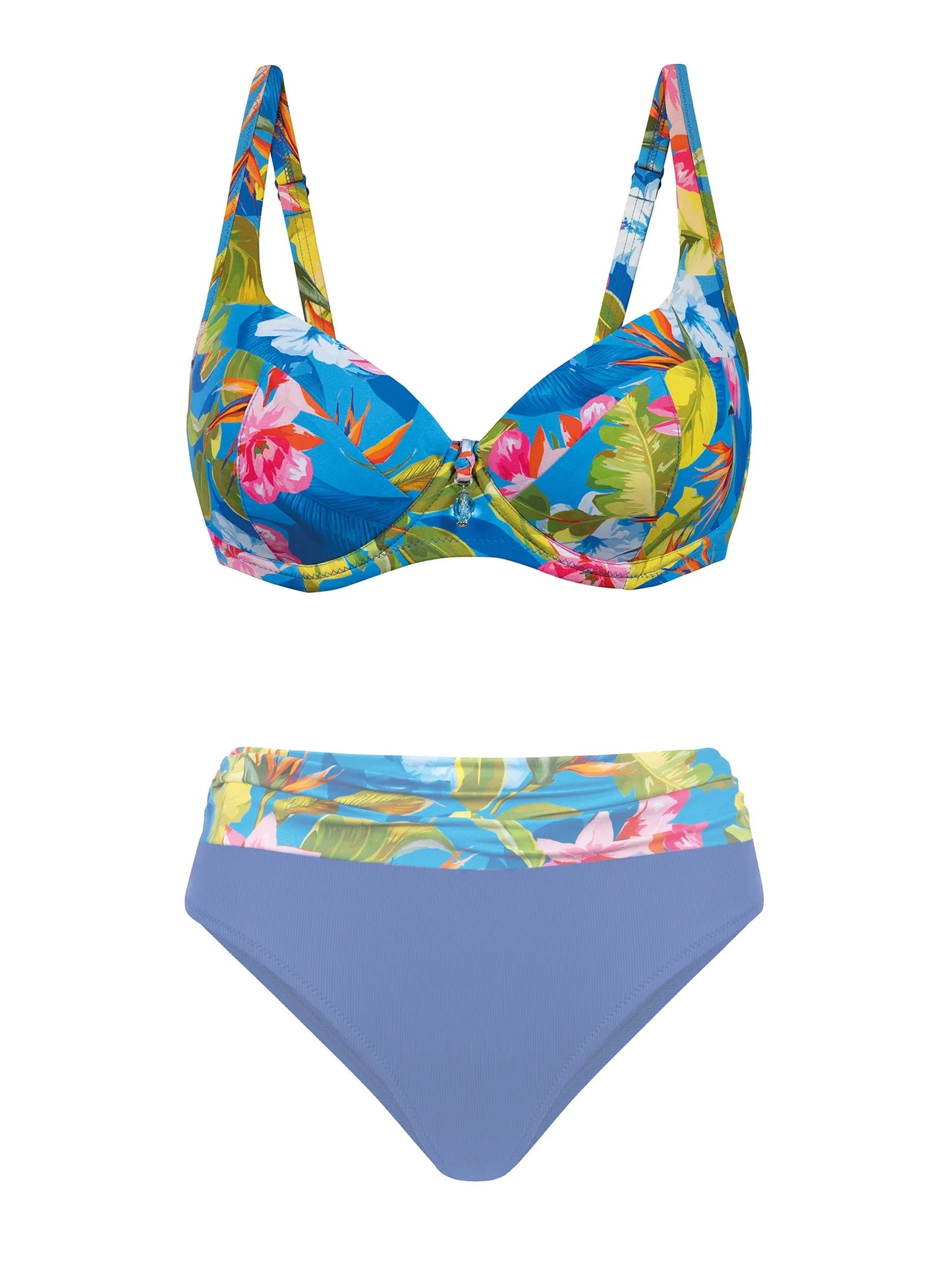 Bikini Set F04/920 – Damen Bikini mit tropischem Blumenmuster