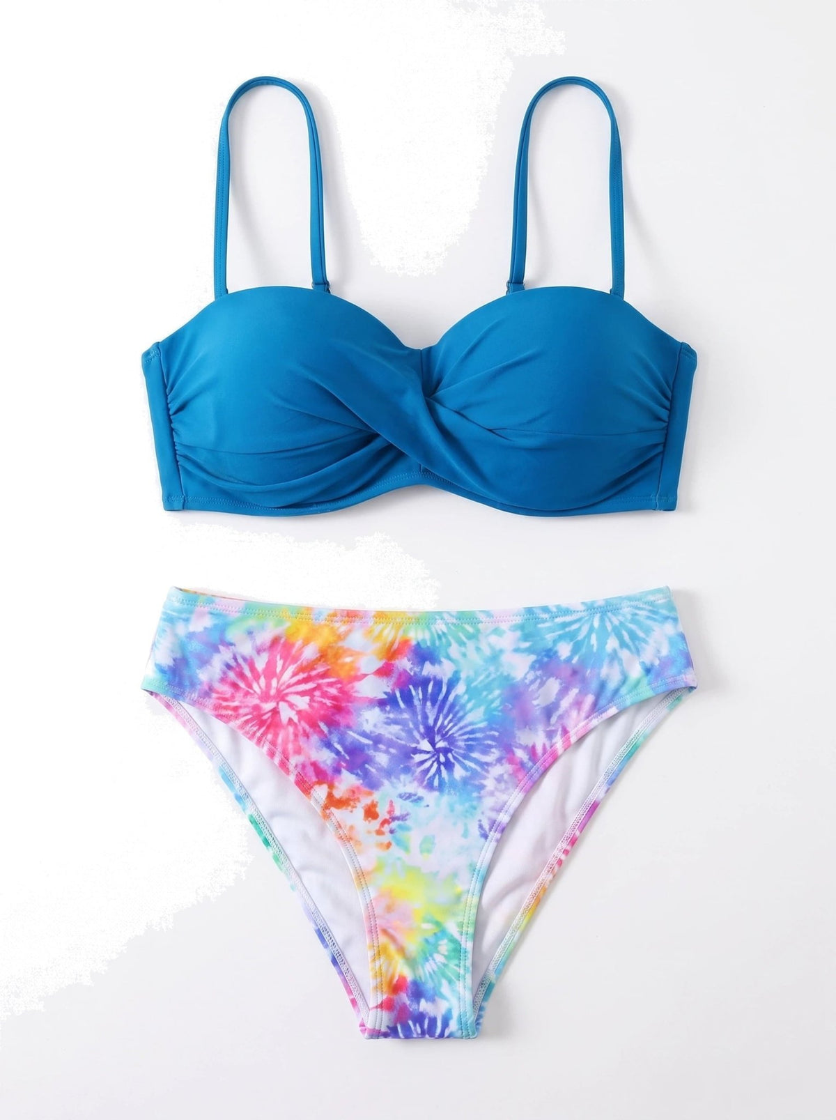 ETNA Alice-26/W 702C – Push-up Bikini Blau/Multicolor - Bikini-Set | ROMA MODA