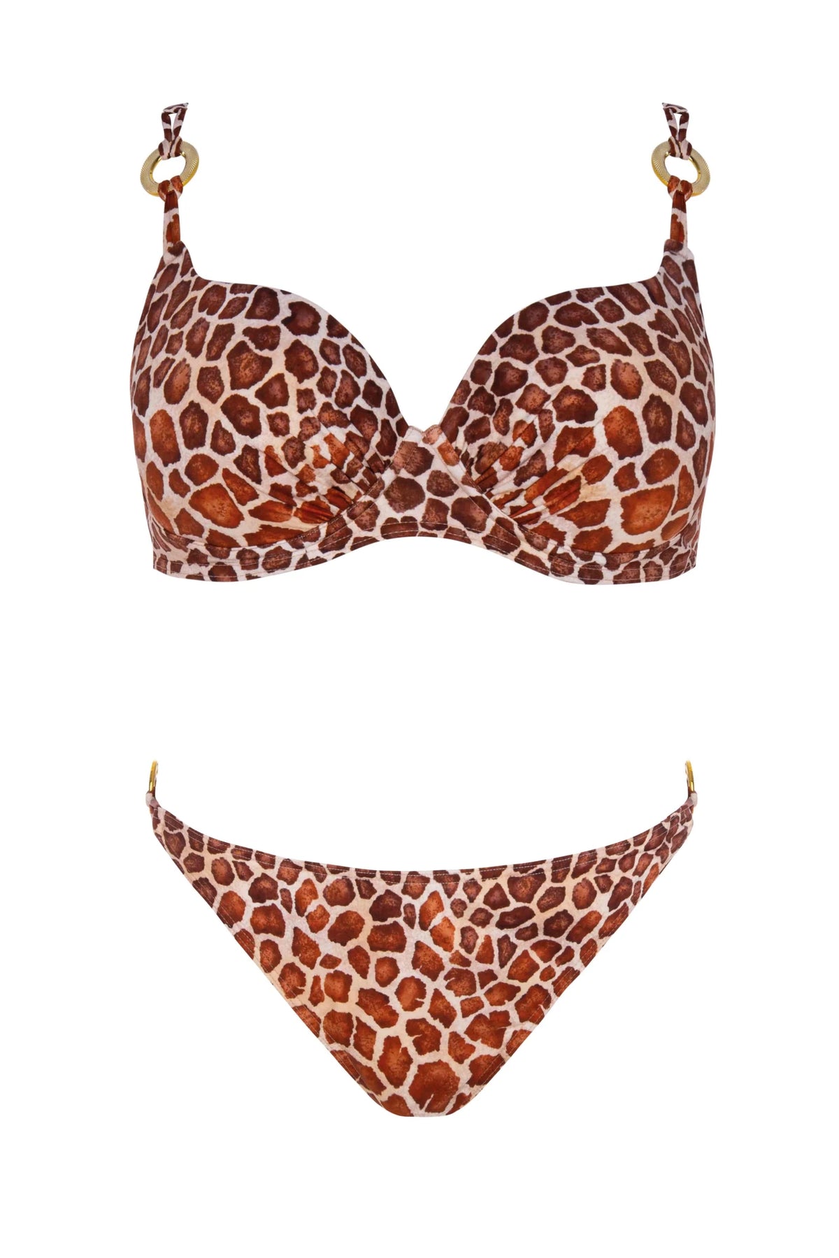 Kenya 3 – Elegantes Push-up-Bikini-Set mit Animal-Print - Bikini-Set | ROMA MODA