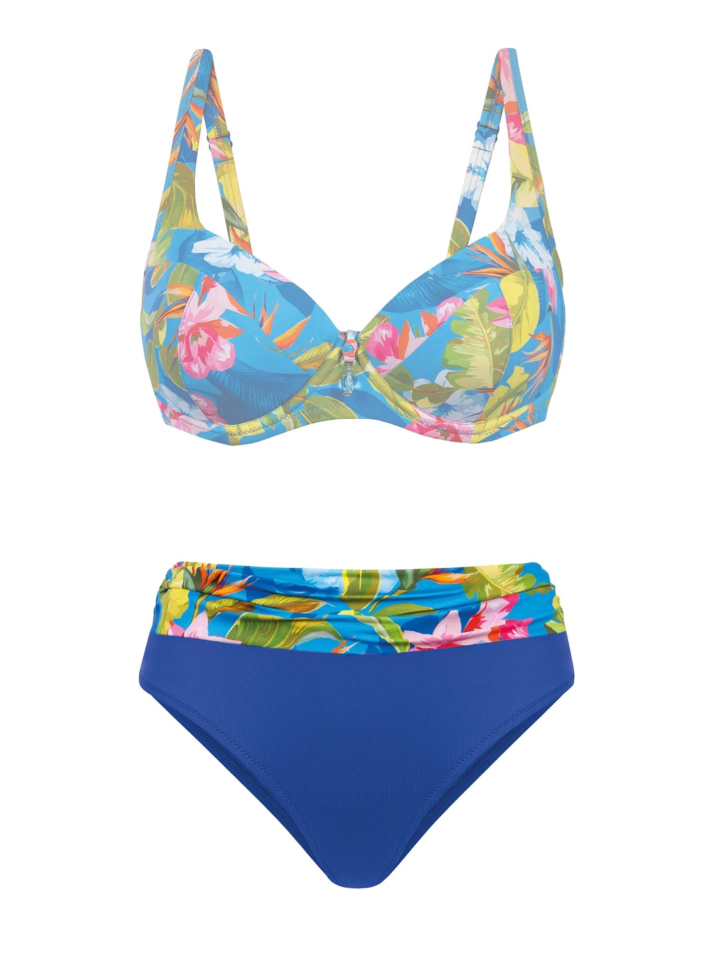 Bikini Set F04/920 – Damen Bikini mit tropischem Blumenmuster
