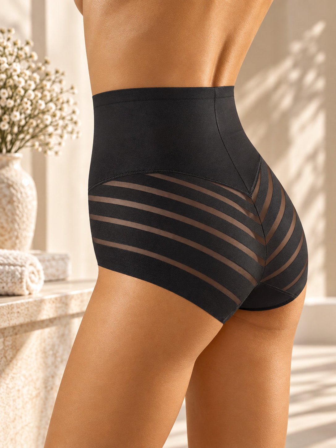 Wol-Bar Efecta – High-Waist Shaping-Slip Schwarz - Shapewear | ROMA MODA